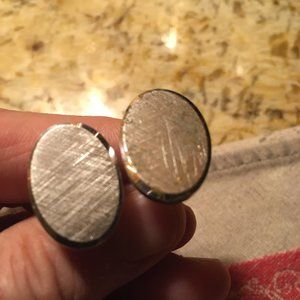 Stainless Steel Silver Cufflinks - Vintage 90s